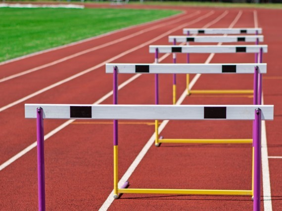 Barriers on the treadmill stadium