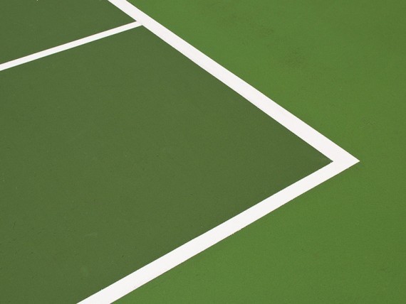 green modern hardcourt tennis